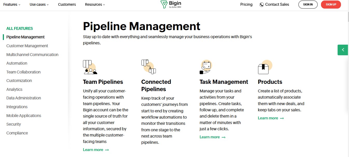 Bigin by Zoho CRM Pricing, Features, Reviews and Alternatives