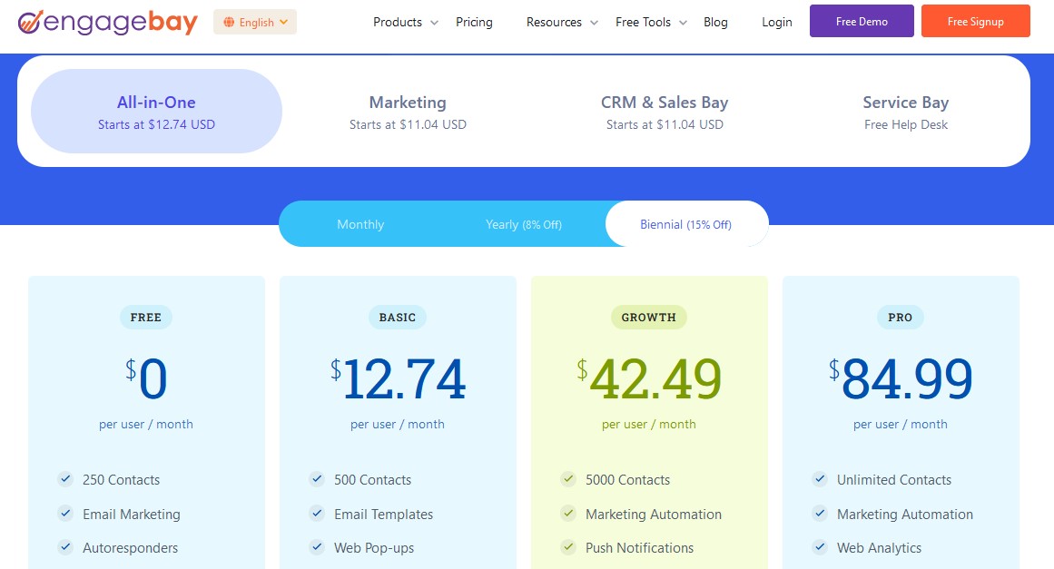 EngageBay CRM Pricing, Features, Reviews and Alternatives