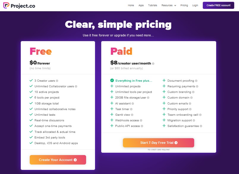 Project.co Pricing, Features, Reviews and Alternatives