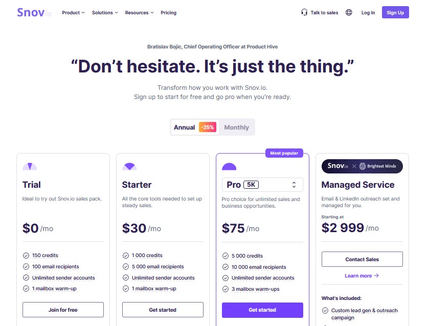 Snov.io Pricing, Features, Reviews and Alternatives