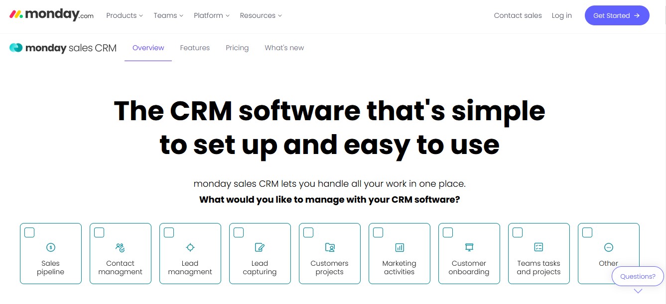 monday sales CRM Pricing, Features, Reviews and Alternatives - CloudCRM
